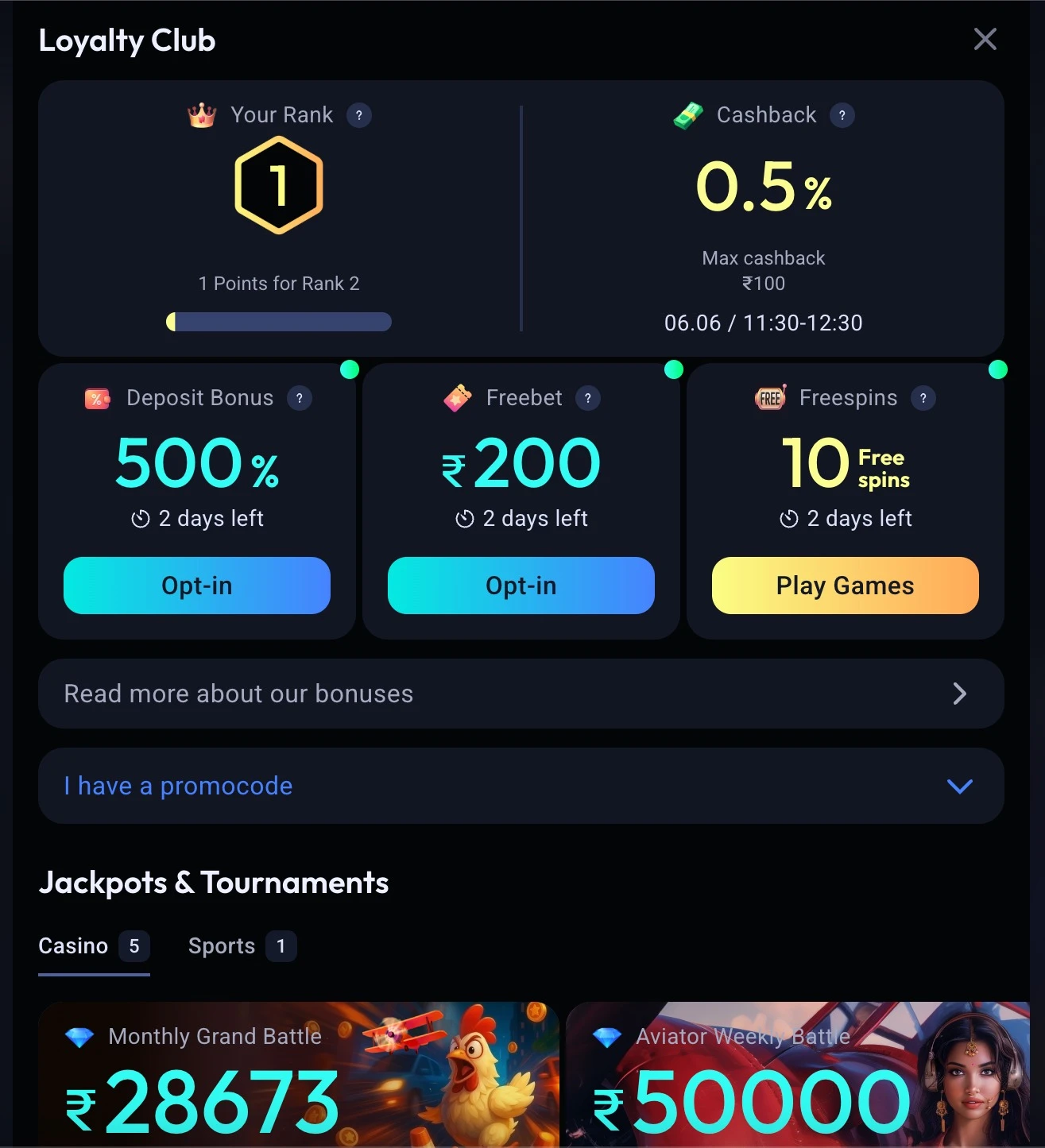 Welcome Bonuses