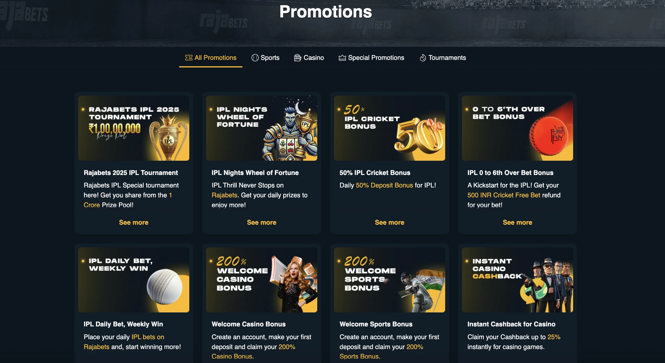 Welcome Bonuses